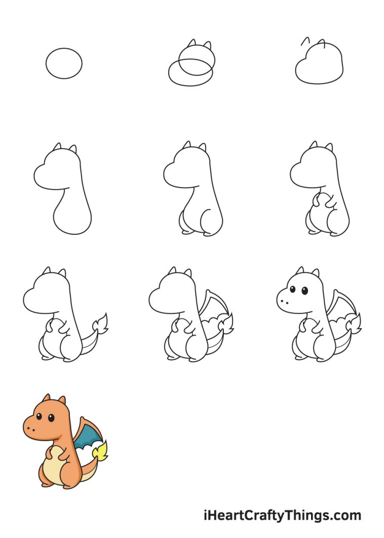 Charizard Drawing How To Draw Charizard Step By Step