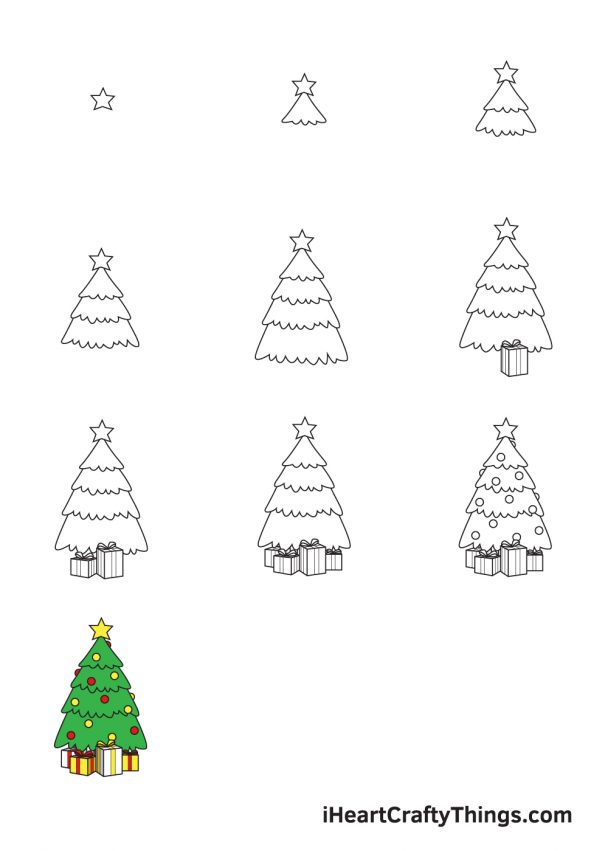 Christmas Stuff Drawing - How To Draw Christmas Stuff Step By Step