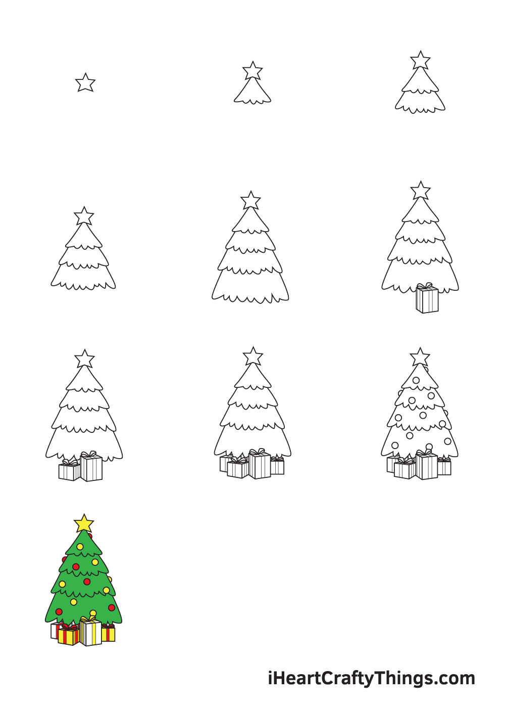 How to Draw Christmas Trees (with Pictures) - wikiHow