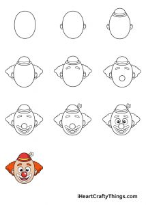 Clown Drawing - How To Draw A Clown Step By Step