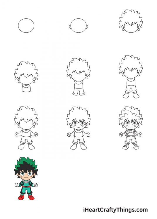 Deku Drawing How To Draw Deku Step By Step 