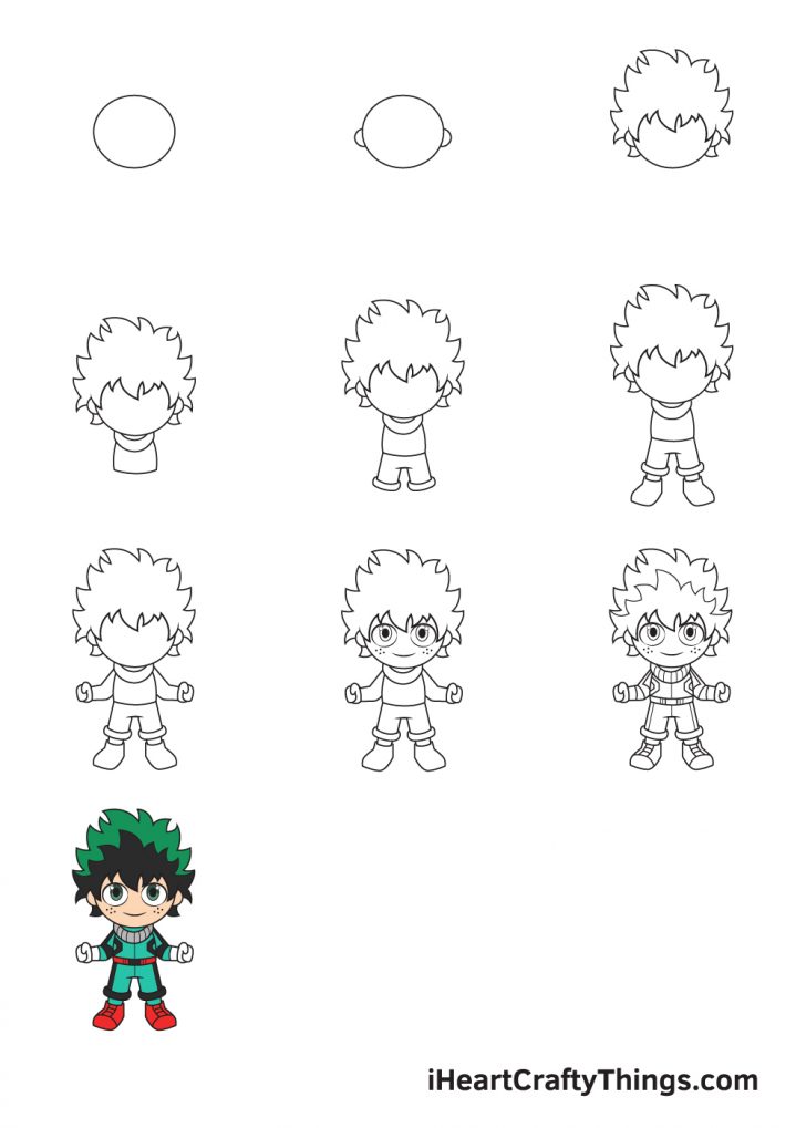 Deku Drawing - How To Draw Deku Step By Step