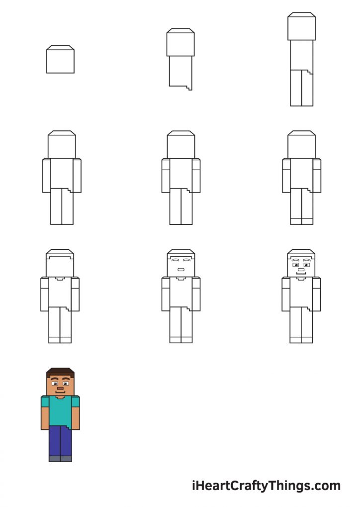 Drawing Minecraft In 10 Easy Steps 728x1019 