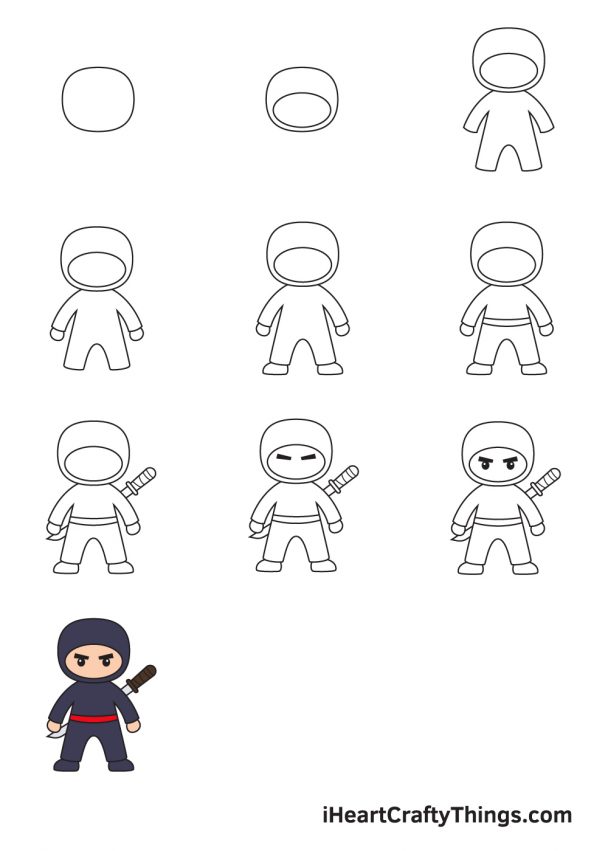 Ninja Drawing - How To Draw A Ninja Step By Step