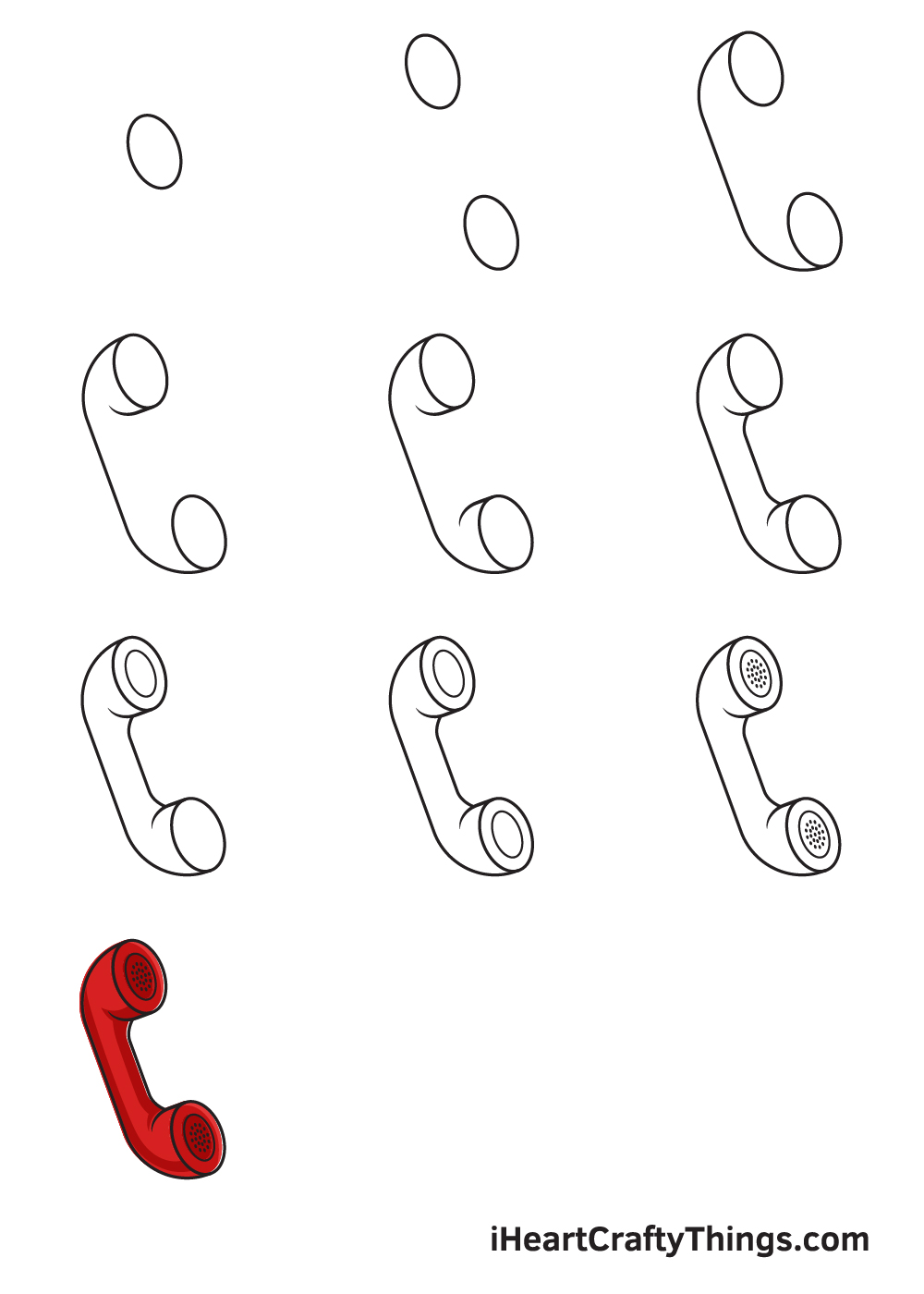 drawing phone in 9 steps