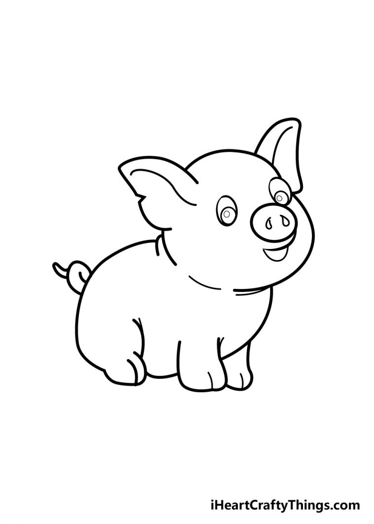 Pig Drawing - How To Draw A Pig Step By Step!