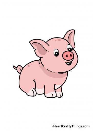 Pig Drawing - How To Draw A Pig Step By Step!