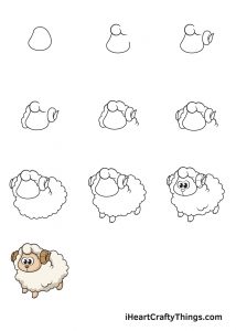 Sheep Drawing - How To Draw A Sheep Step By Step