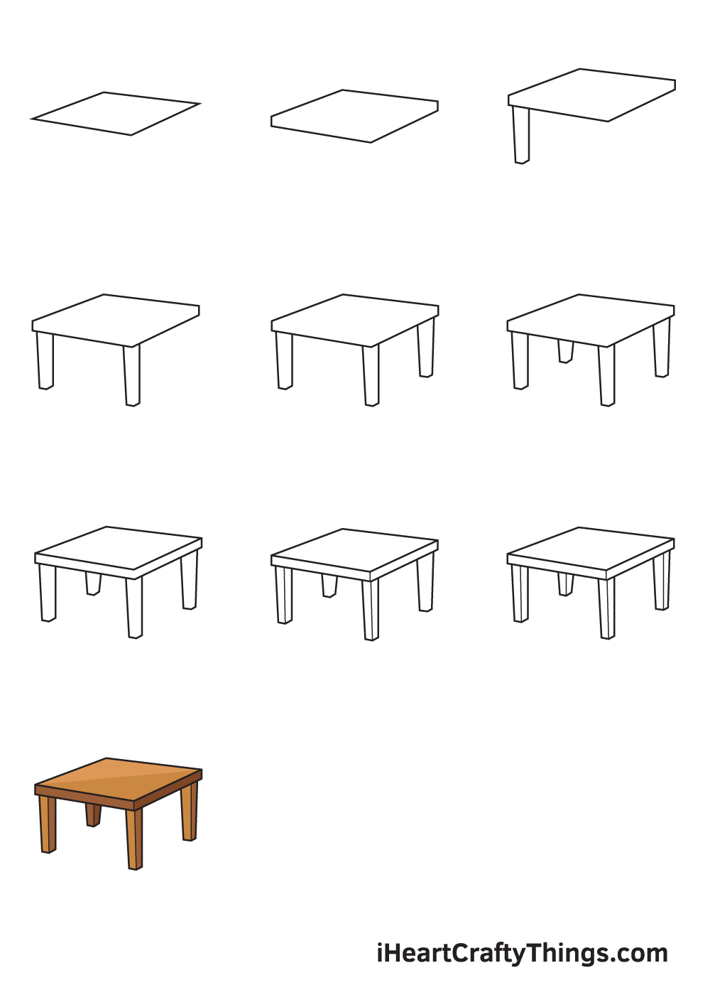 how to draw a 3d table with chairs Odell Thembine1969