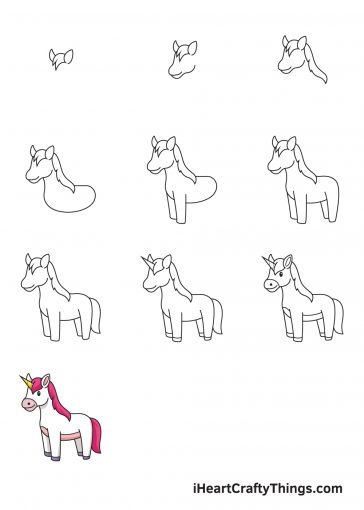 Unicorn Drawing - How To Draw A Unicorn Step By Step