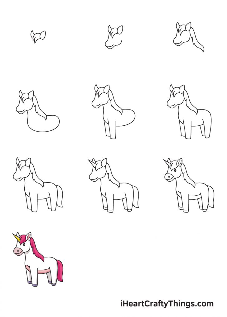 Unicorn Drawing How To Draw A Unicorn Step By Step