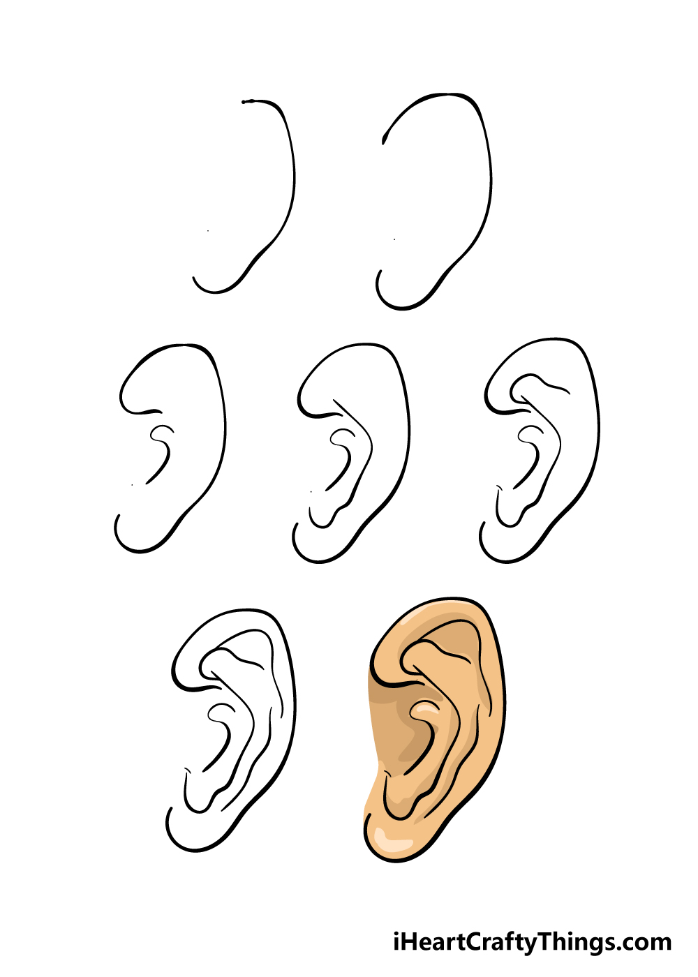 How To Draw Human Ears Step By Step – NBKomputer