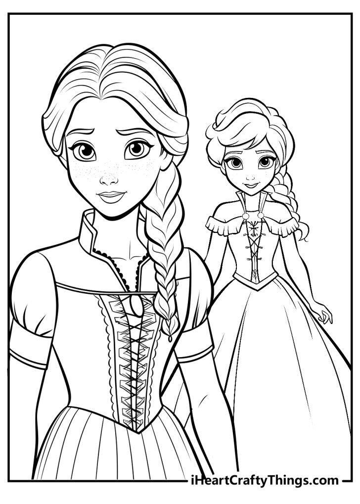 Elsa And Anna Coloring Pages (100% Free Printables)