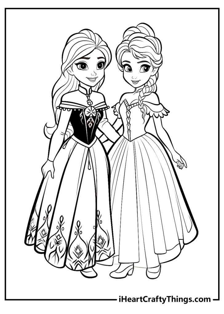 Elsa And Anna Coloring Pages (100 Free Printables)