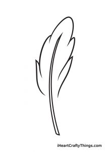 Feather Drawing - How To Draw A Feather Step By Step