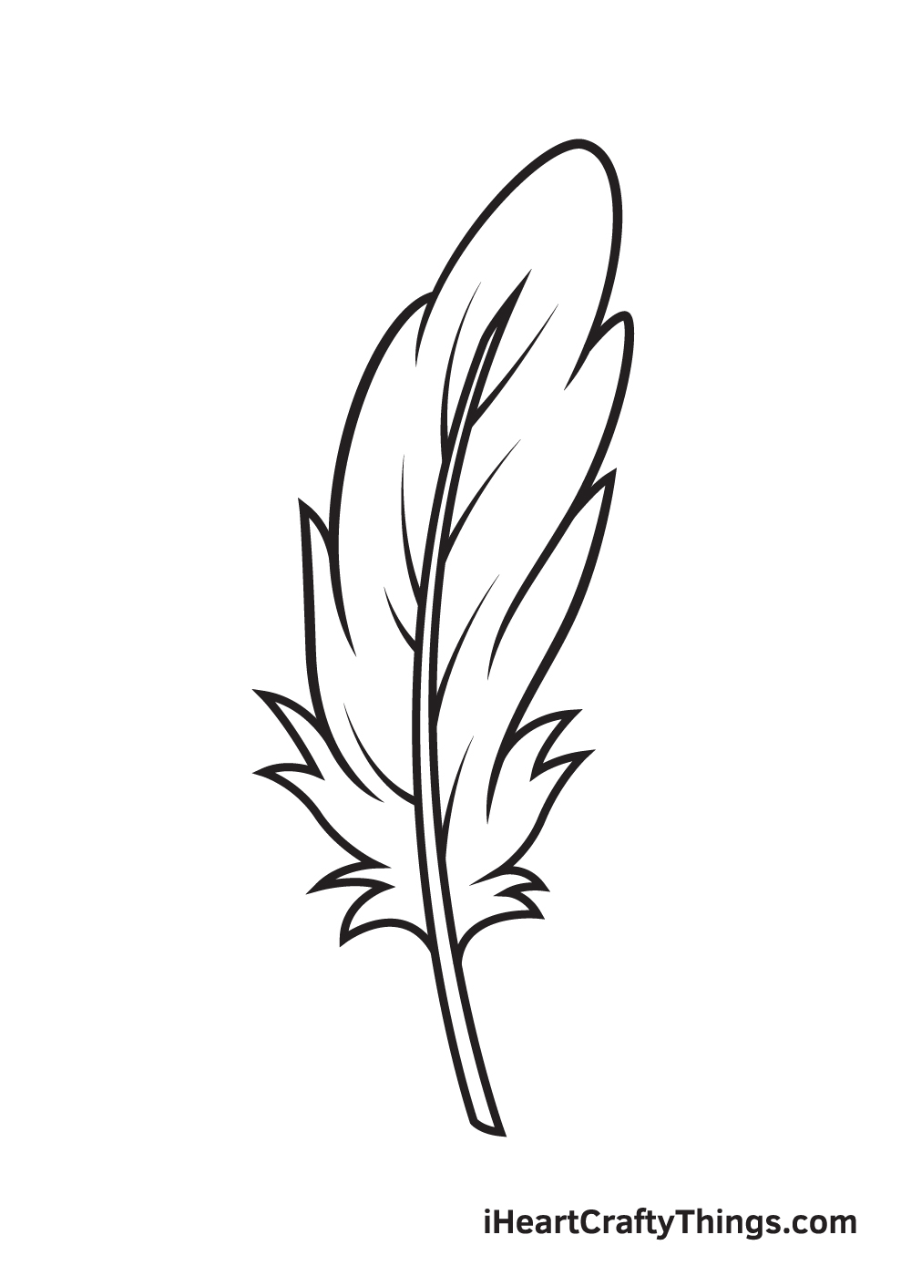 feather drawing step 9