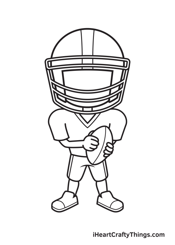 Football Player Drawing - How To Draw A Football Player Step By Step