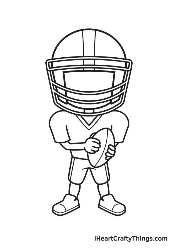 Football Player Drawing - How To Draw A Football Player Step By Step