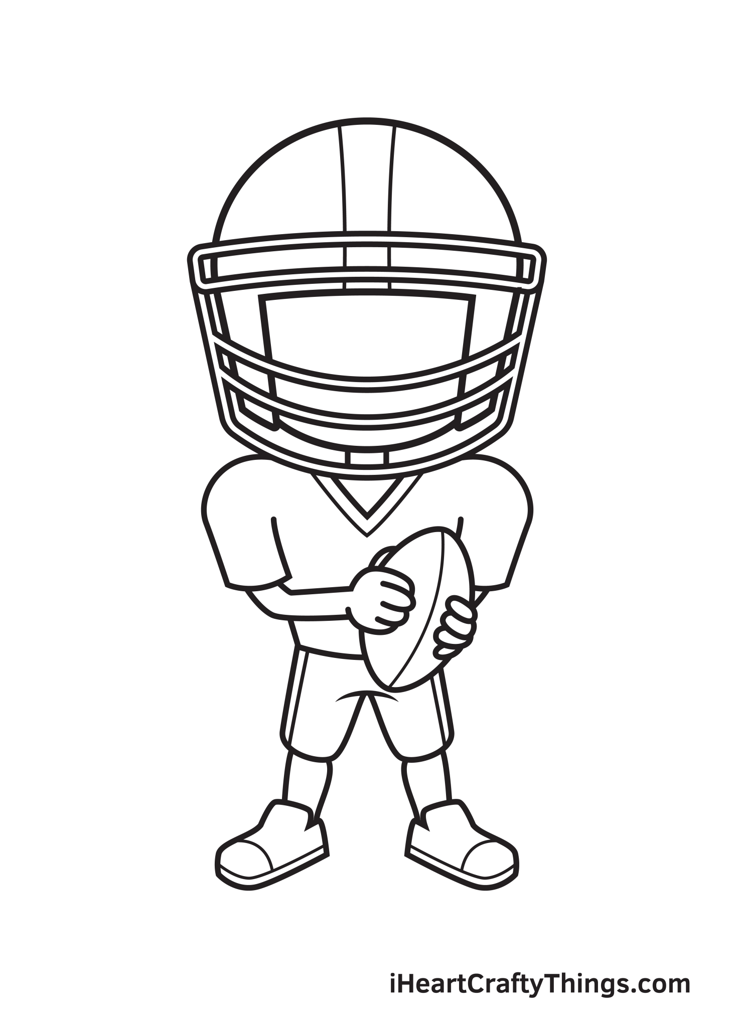 Football Player Drawing How To Draw A Football Player Step By Step