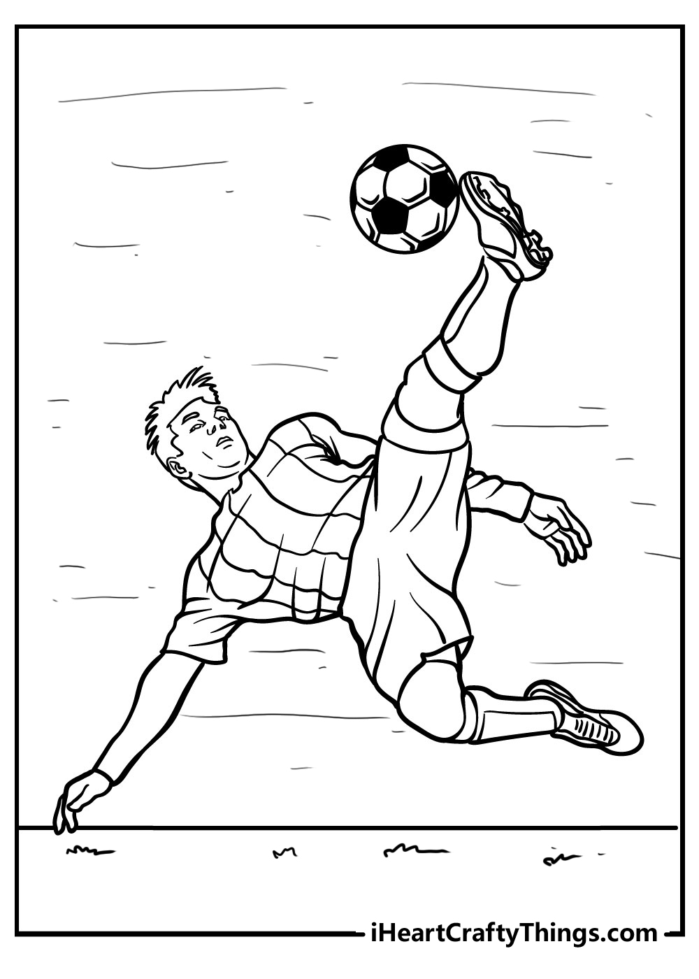 black and white soccer backflip coloring pages free printable