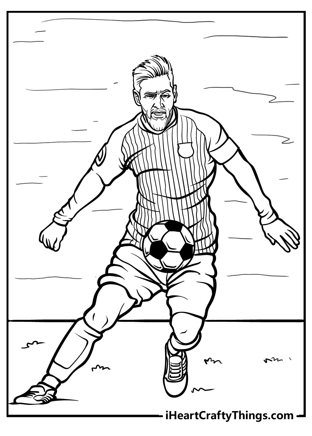 detailed printable soccer coloring pages