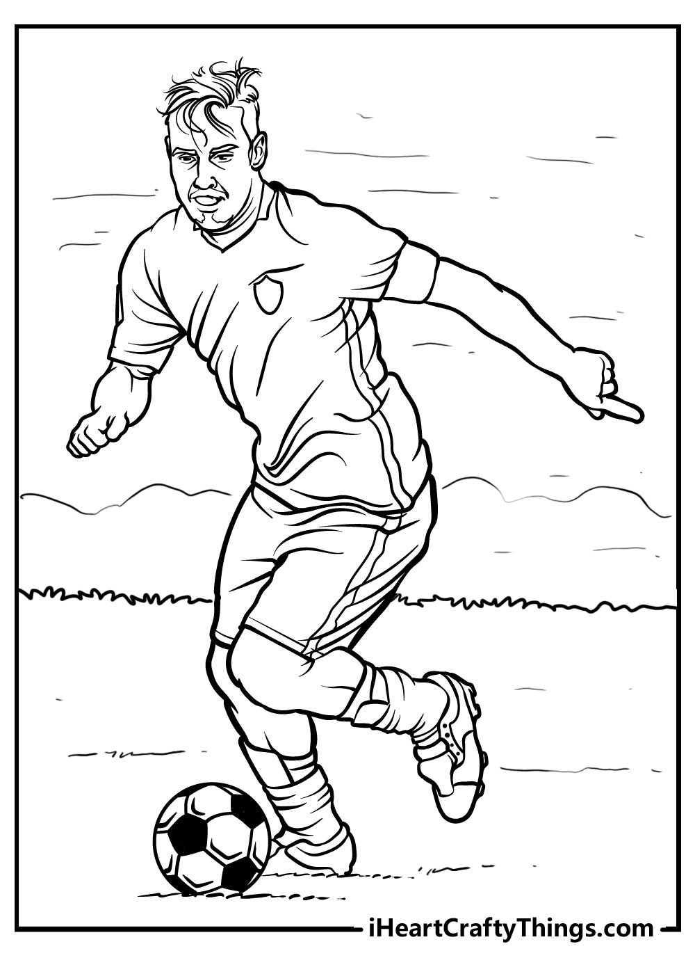 soccer ball dribbling coloring pages free download