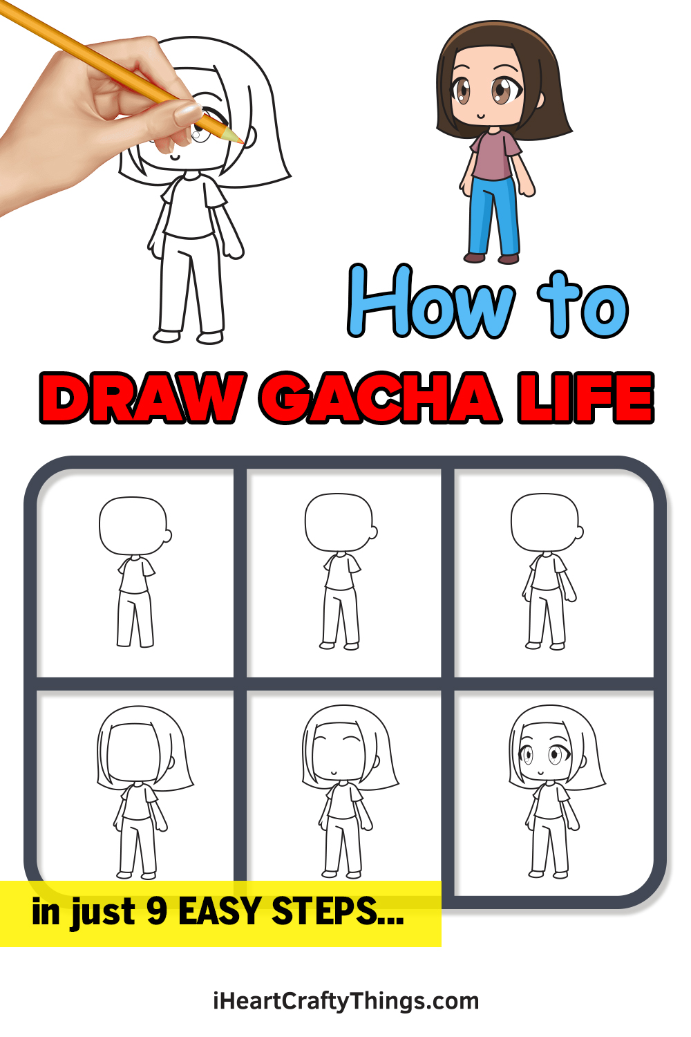 How to Draw Gacha Life Boy Character - Step by step 