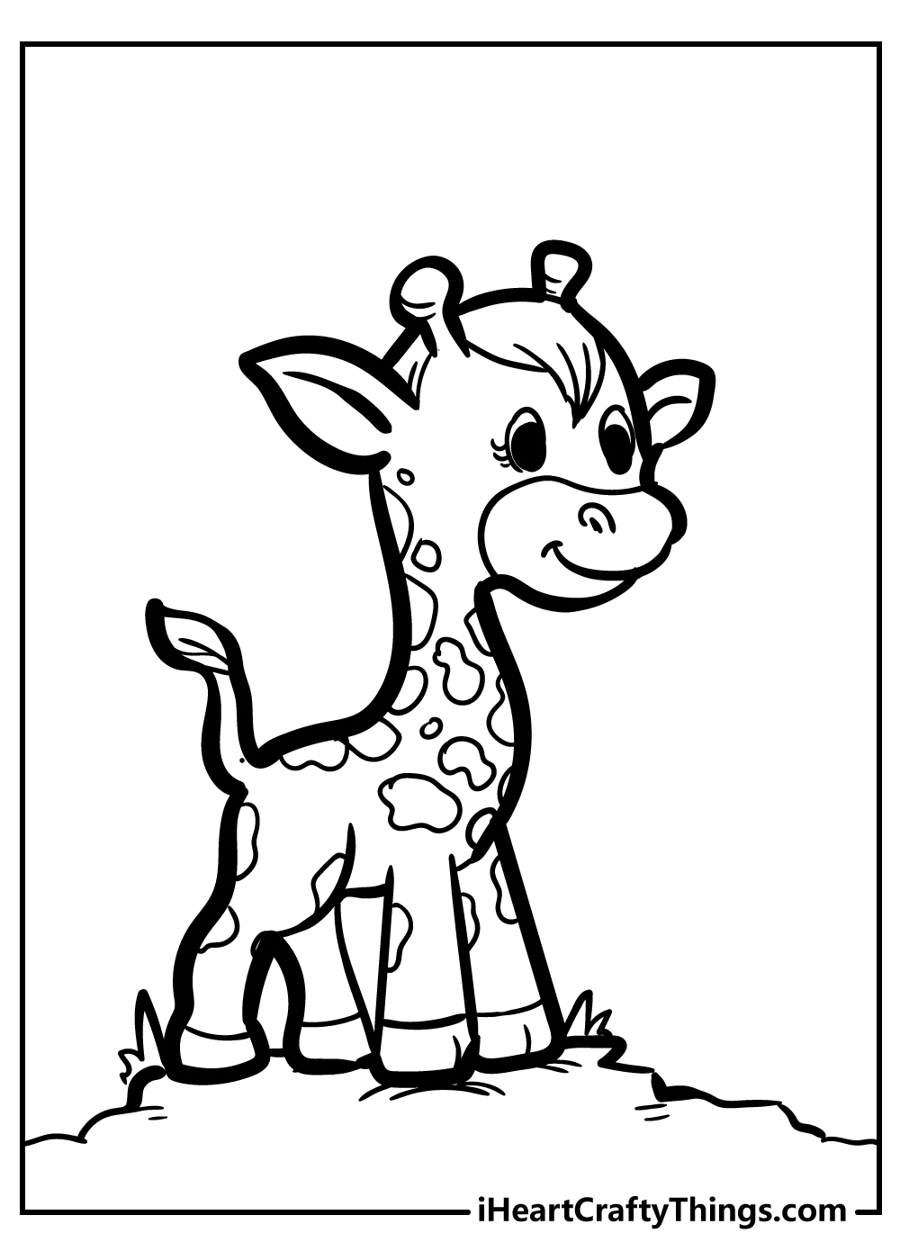 mom and baby giraffe coloring pages