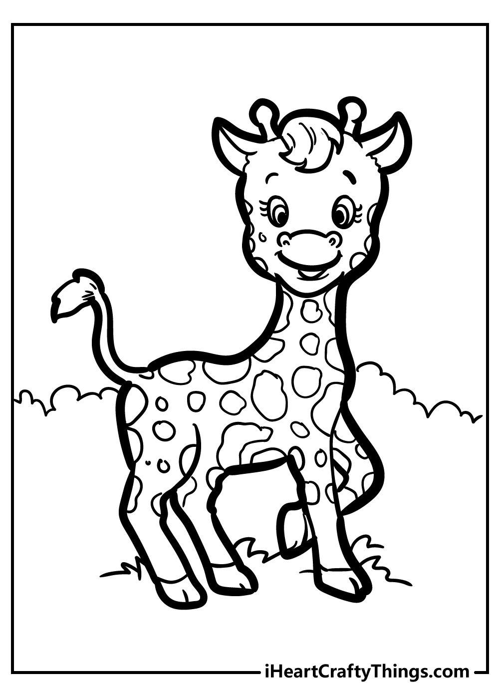 coloring pages of cute giraffes