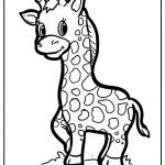 giraffe coloring images free printable