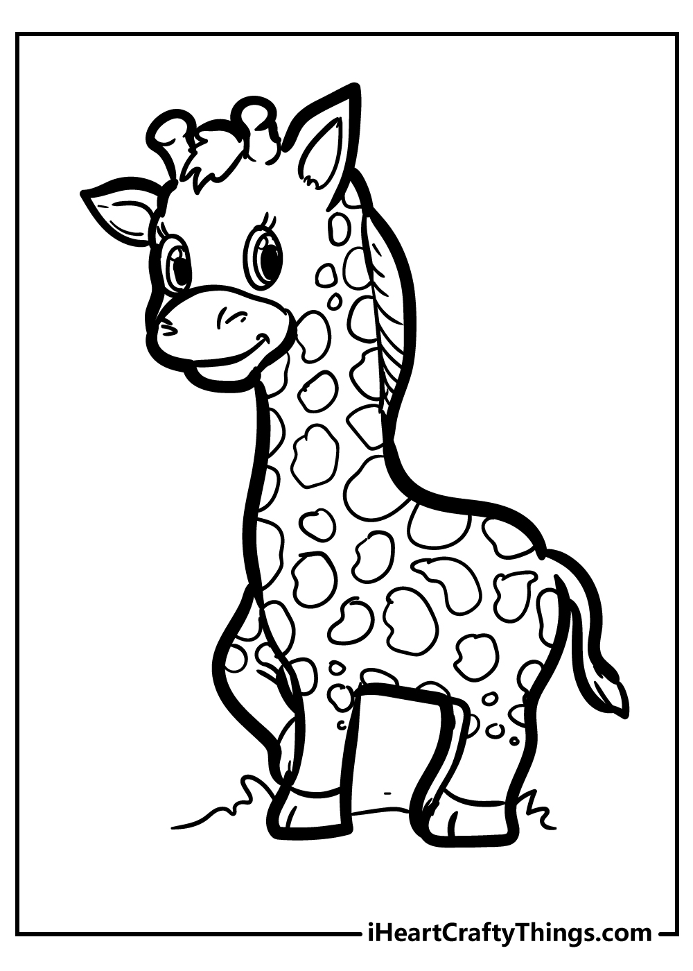 Giraffe Coloring Book For Kids Ages 4-8 : Fun And Cute Giraffes Coloring  Pages