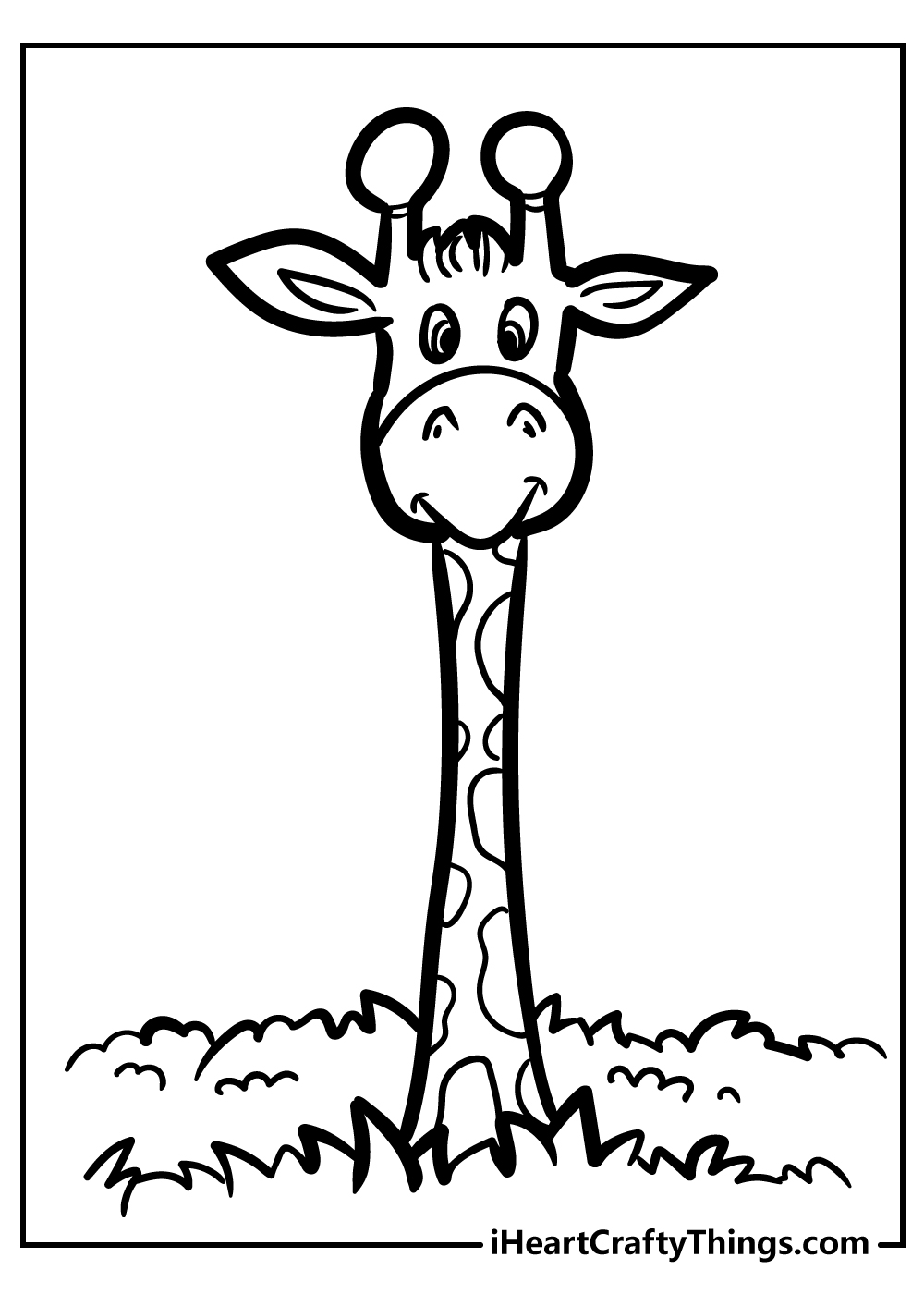 cartoon giraffe coloring pages free download