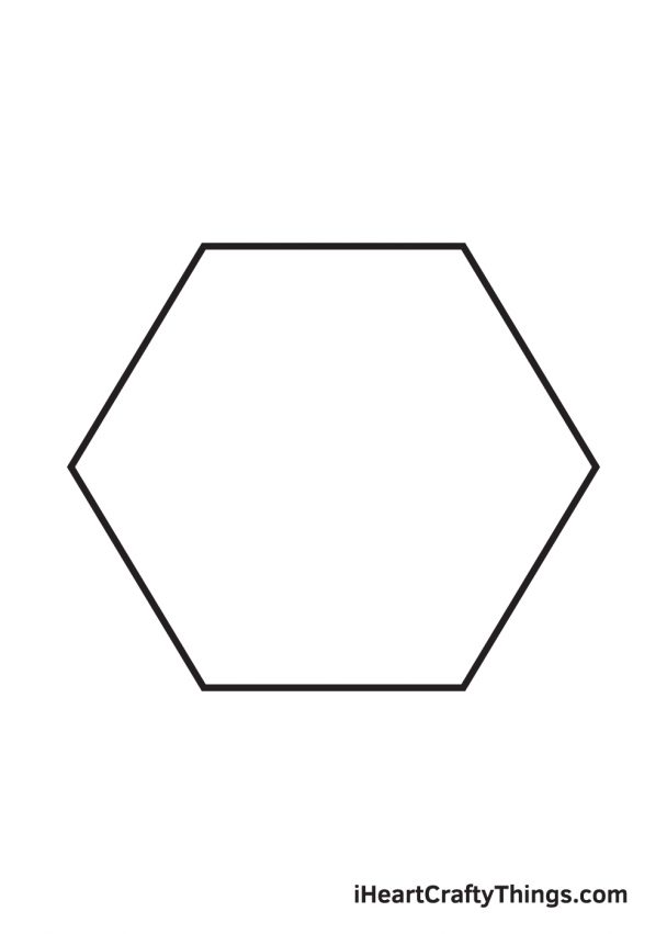 Hexagon Drawing - How To Draw A Hexagon Step By Step