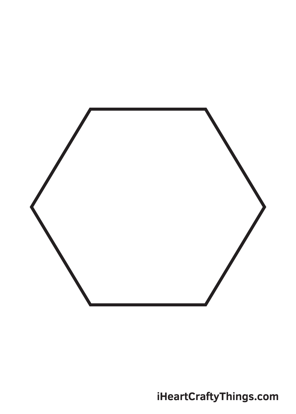 hexagon drawing step 6