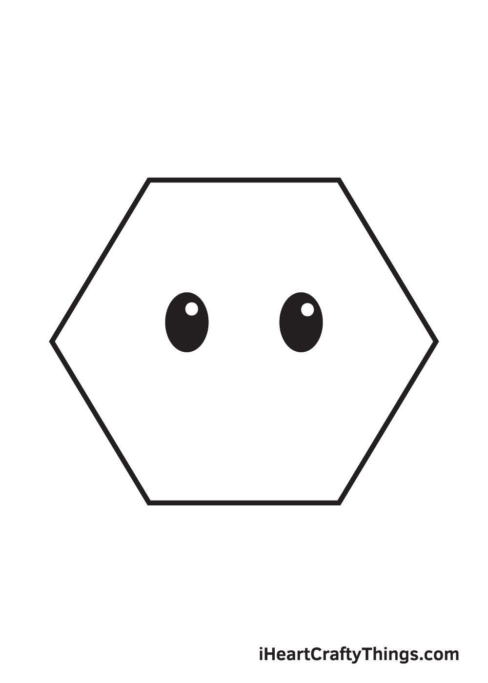 hexagon drawing step 7