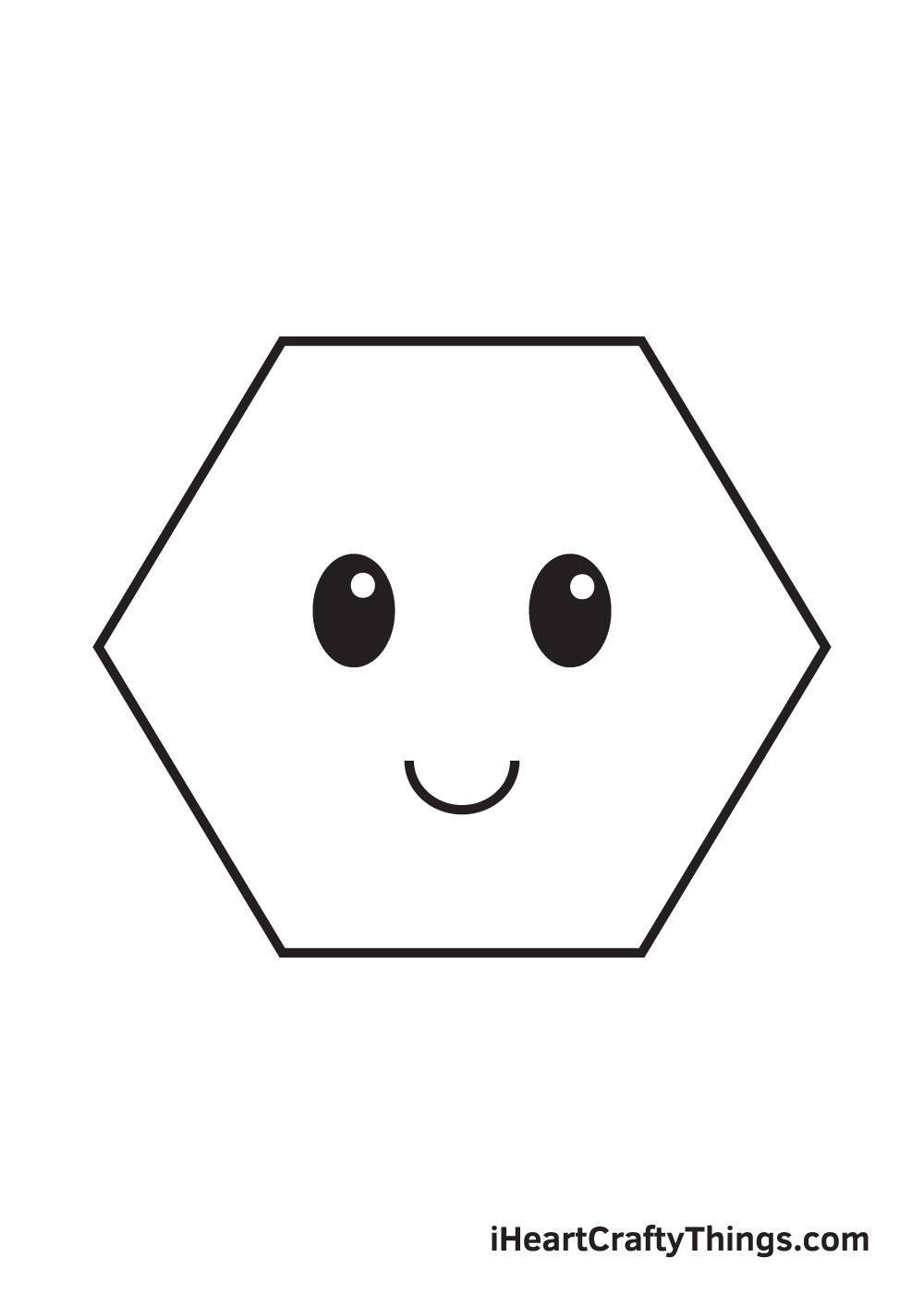 hexagon drawing step 8