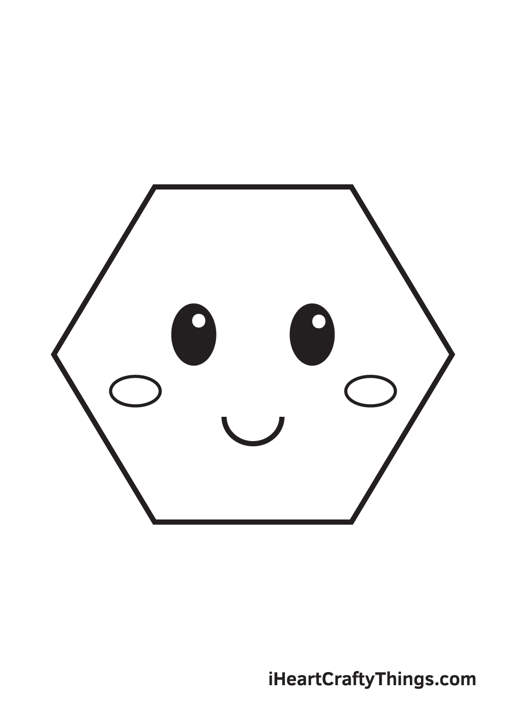 hexagon drawing step 9