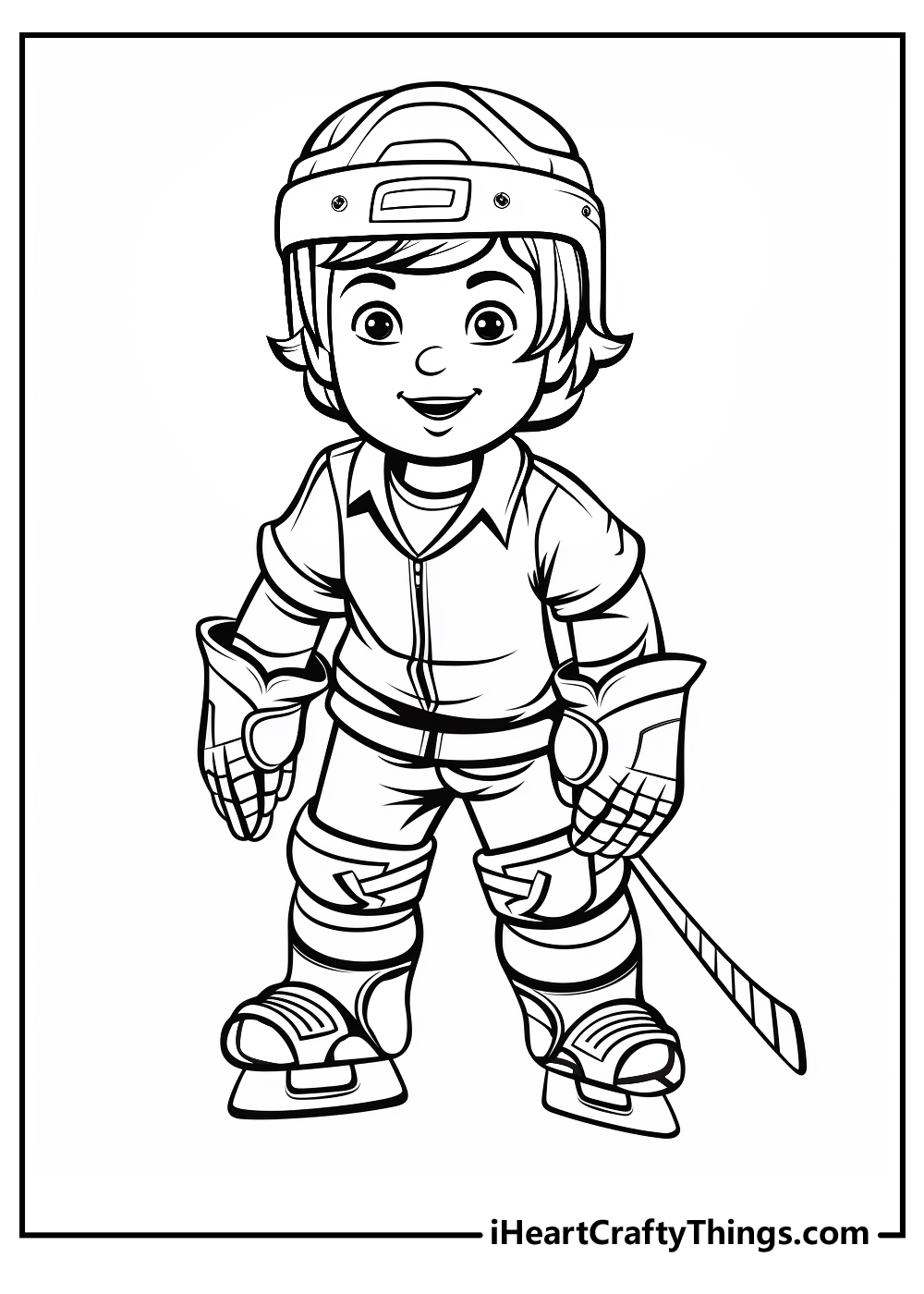 hockey coloring printable for kids