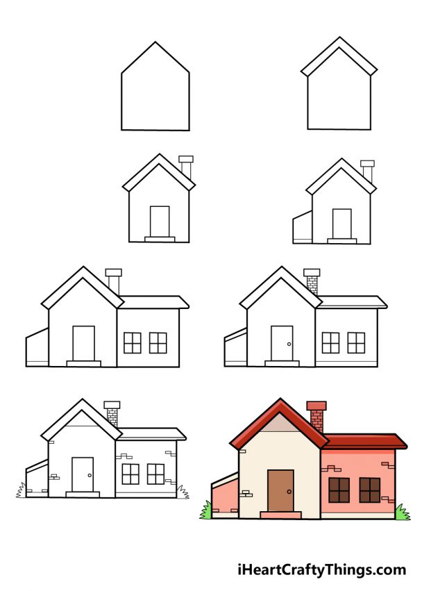 House Drawing - How To Draw A House Step By Step