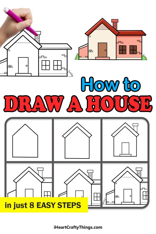 House Drawing - How To Draw A House Step By Step