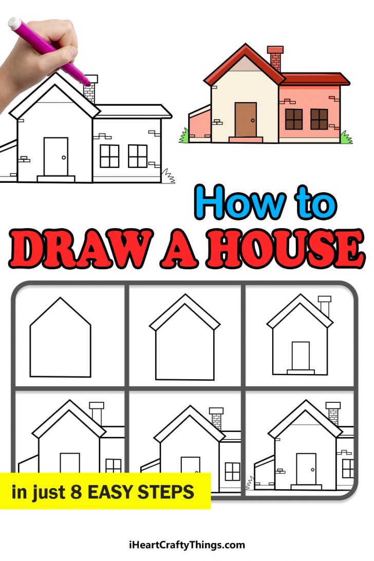 House Drawing How To Draw A House Step By Step