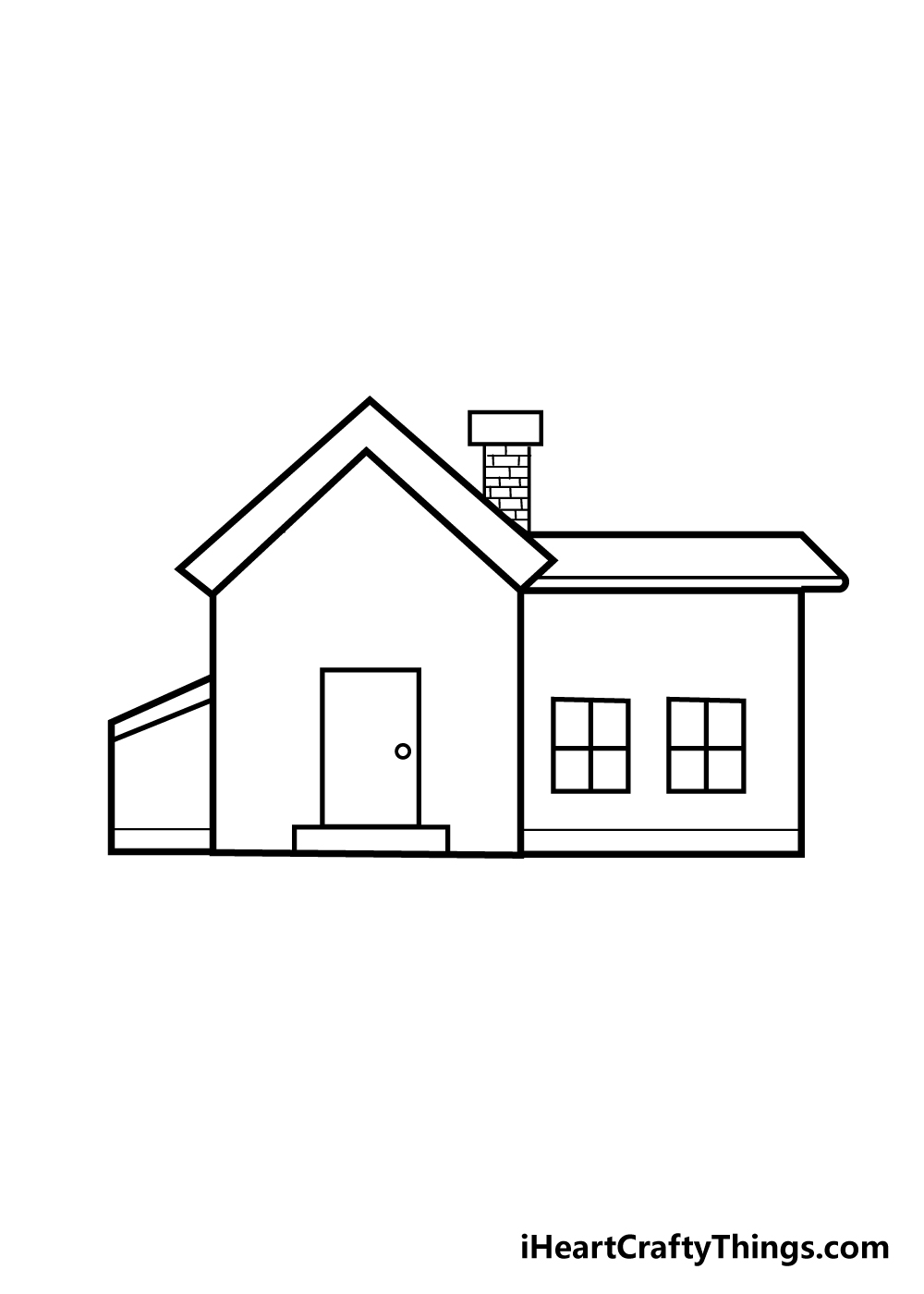 House Drawing How To Draw A House Step By Step