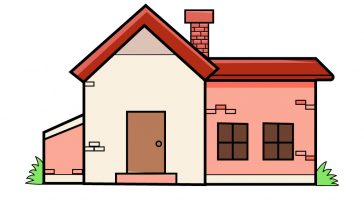 how to draw house image