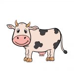how to draw cow image
