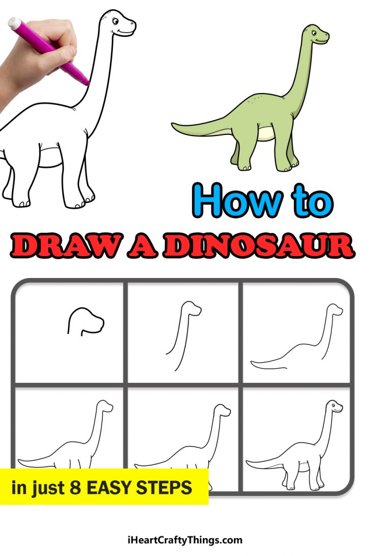 Dinosaur Drawing How To Draw A Dinosaur Step By Step!