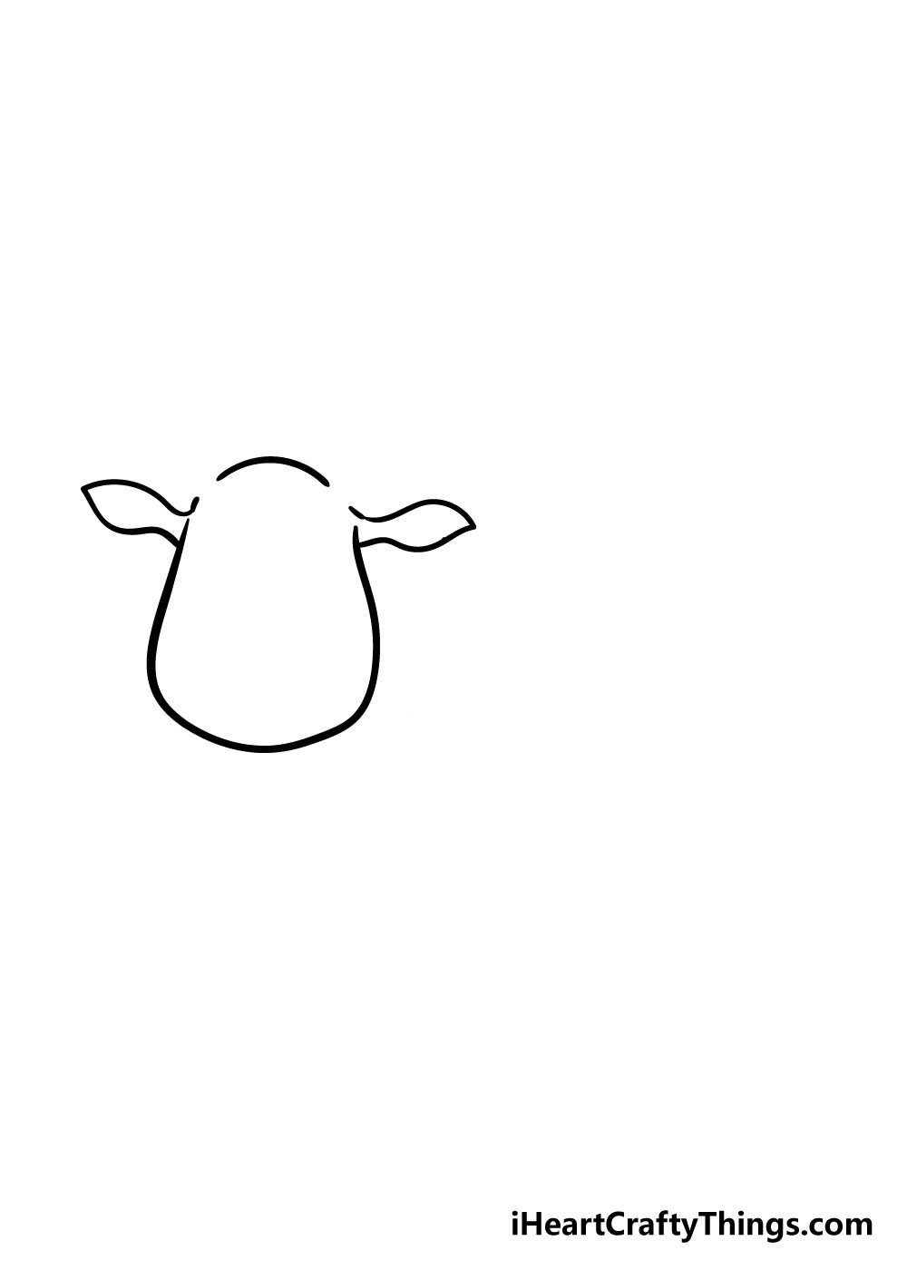 cow drawing step 2