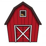 how to draw barn image