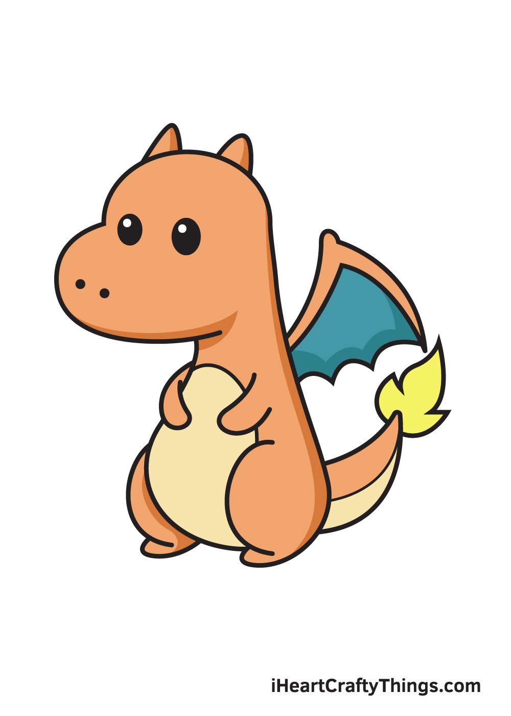 Charizard Drawing — How To Draw Charizard Step By Step
