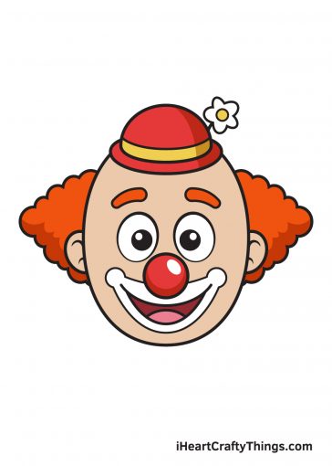 how to draw clown image
