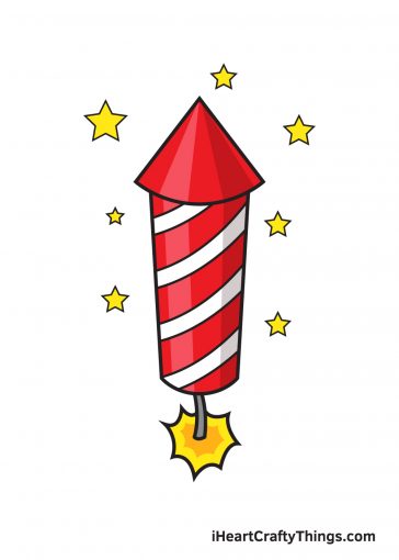 how to draw fireworks image